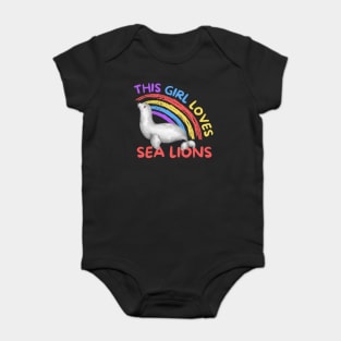 This Girl Loves Sea Lions Seal Baby Bodysuit